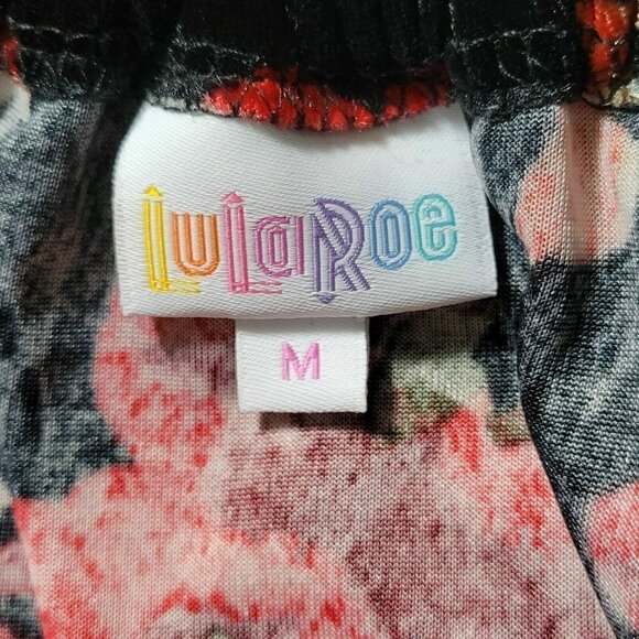 LuLaRoe Cici Mermaid Velour Dress Size M Flounce Hem Floral Soft - Picture 6 of 9